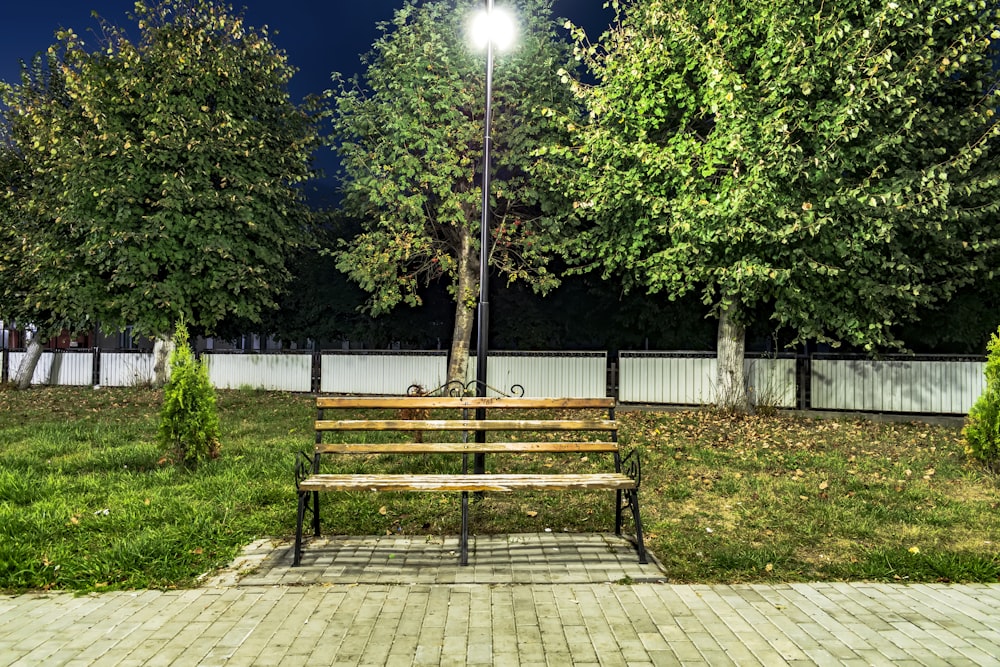 a bench in a park