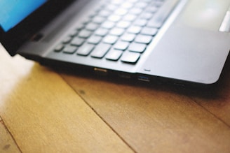 A close-up of a person typing on a laptop.