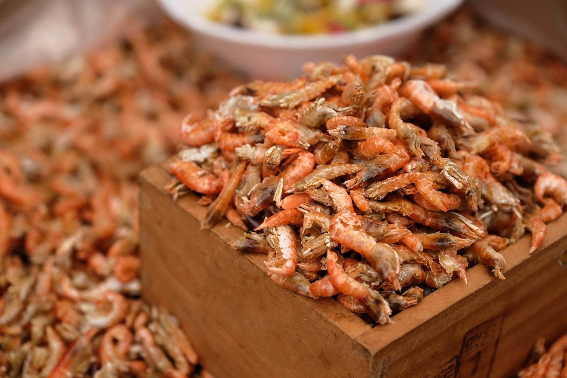 a pile of food