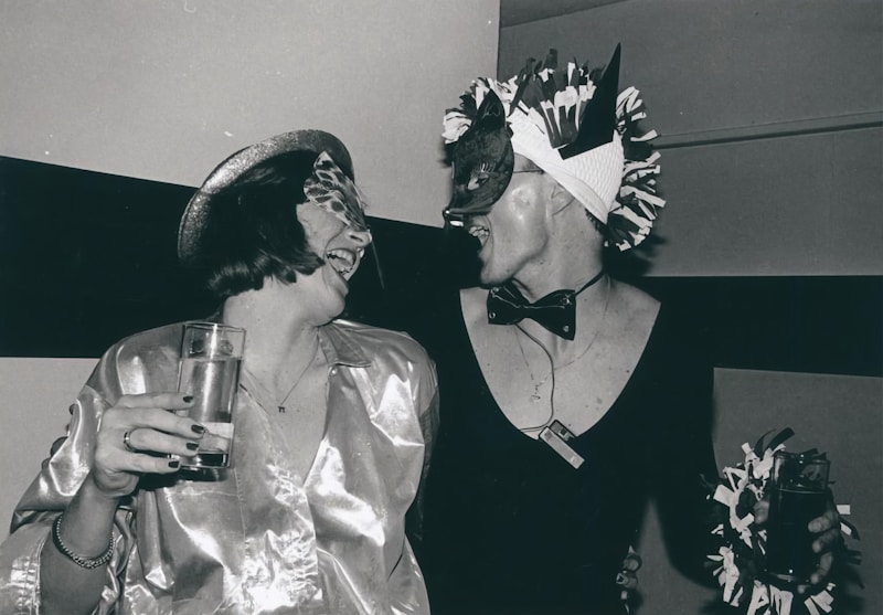 Stylish couple toasting