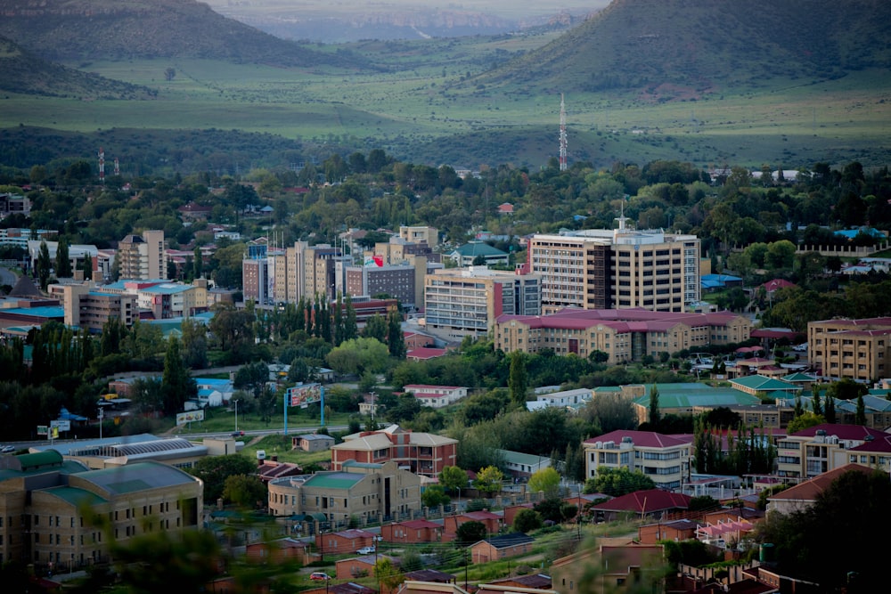 a city with many buildings