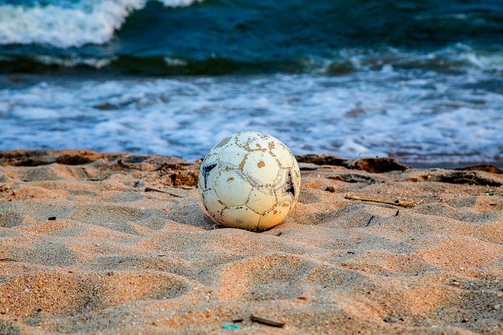 a beach ball on the sand