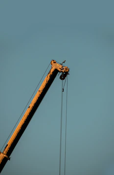a person on a crane