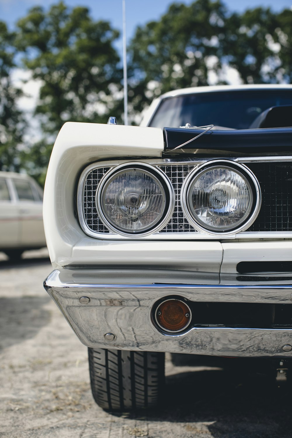 front of a car