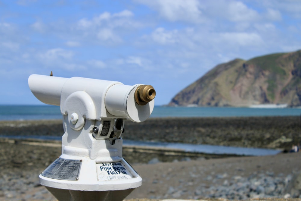 a white water pump on a beach