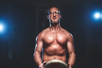 a man wearing glasses