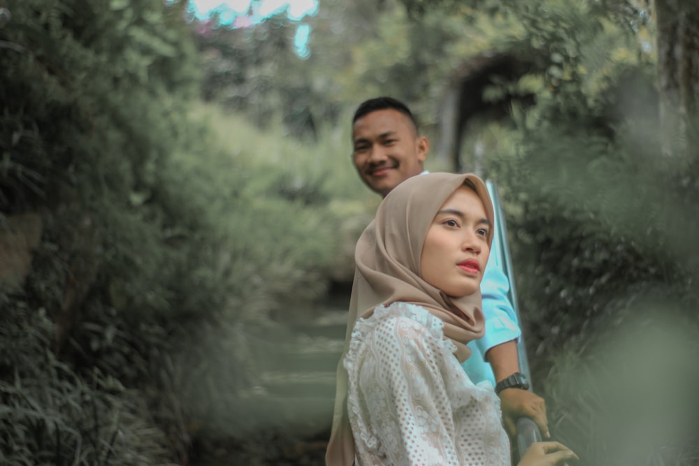 a man and woman posing for a picture