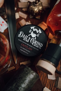 A rustic setting showcasing a variety of artisanal razors.