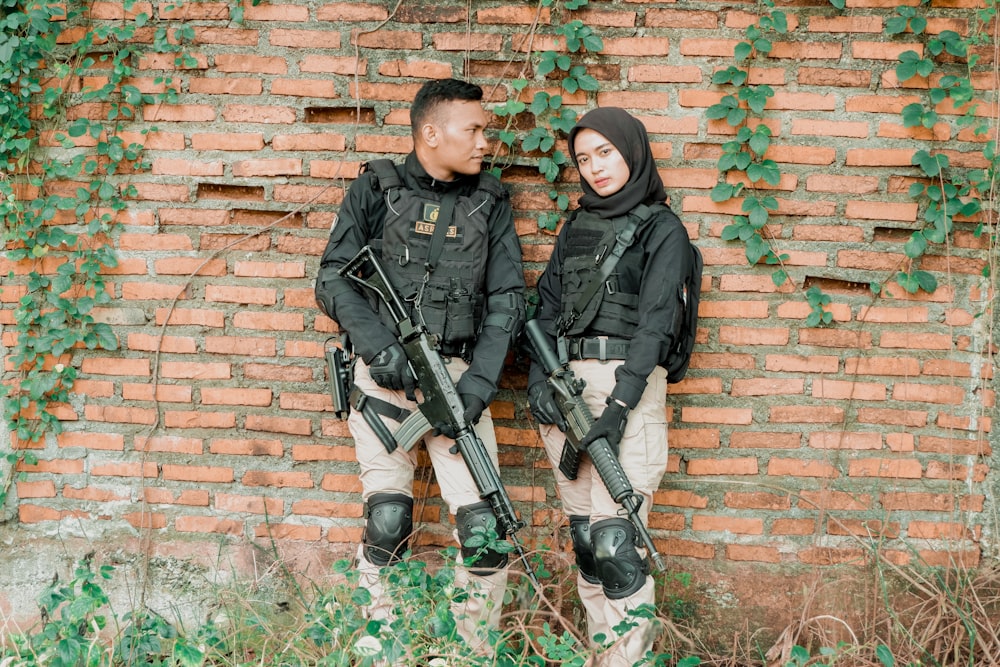 two people in uniform