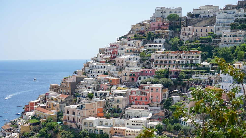 a city with many buildings by the water