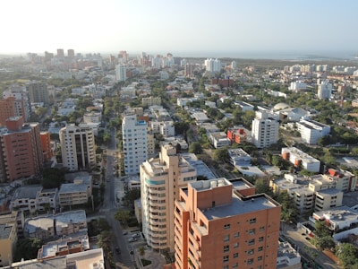 a city with many buildings