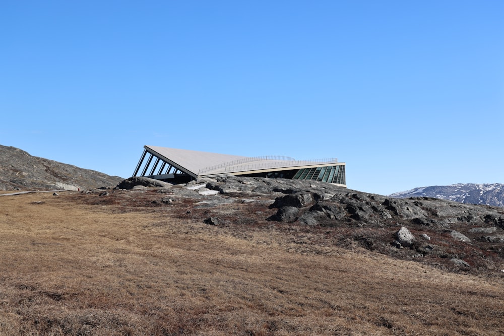 a building on a hill