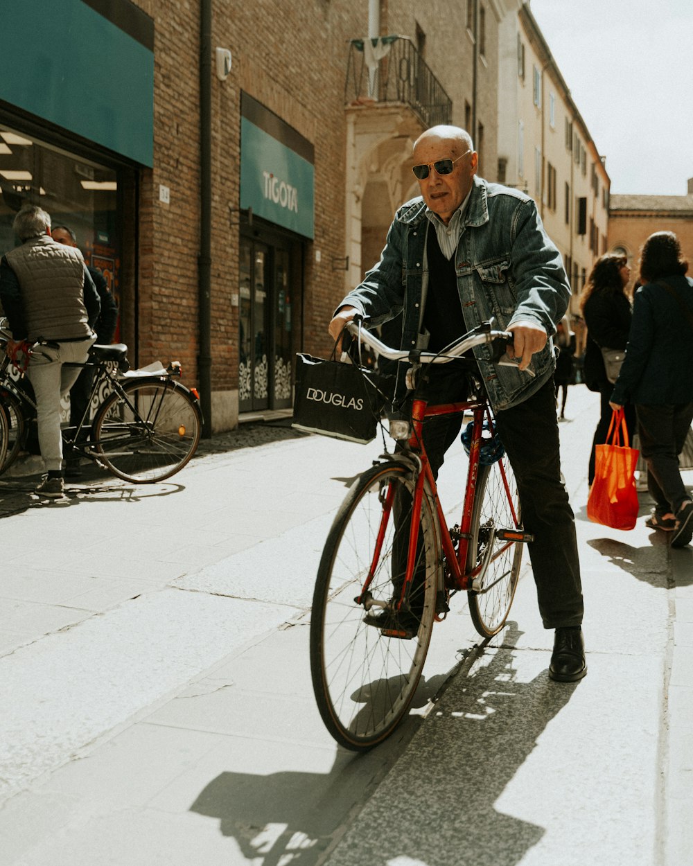 a person on a bicycle