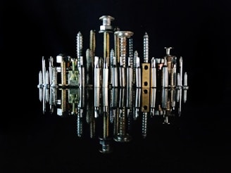 a group of metal objects