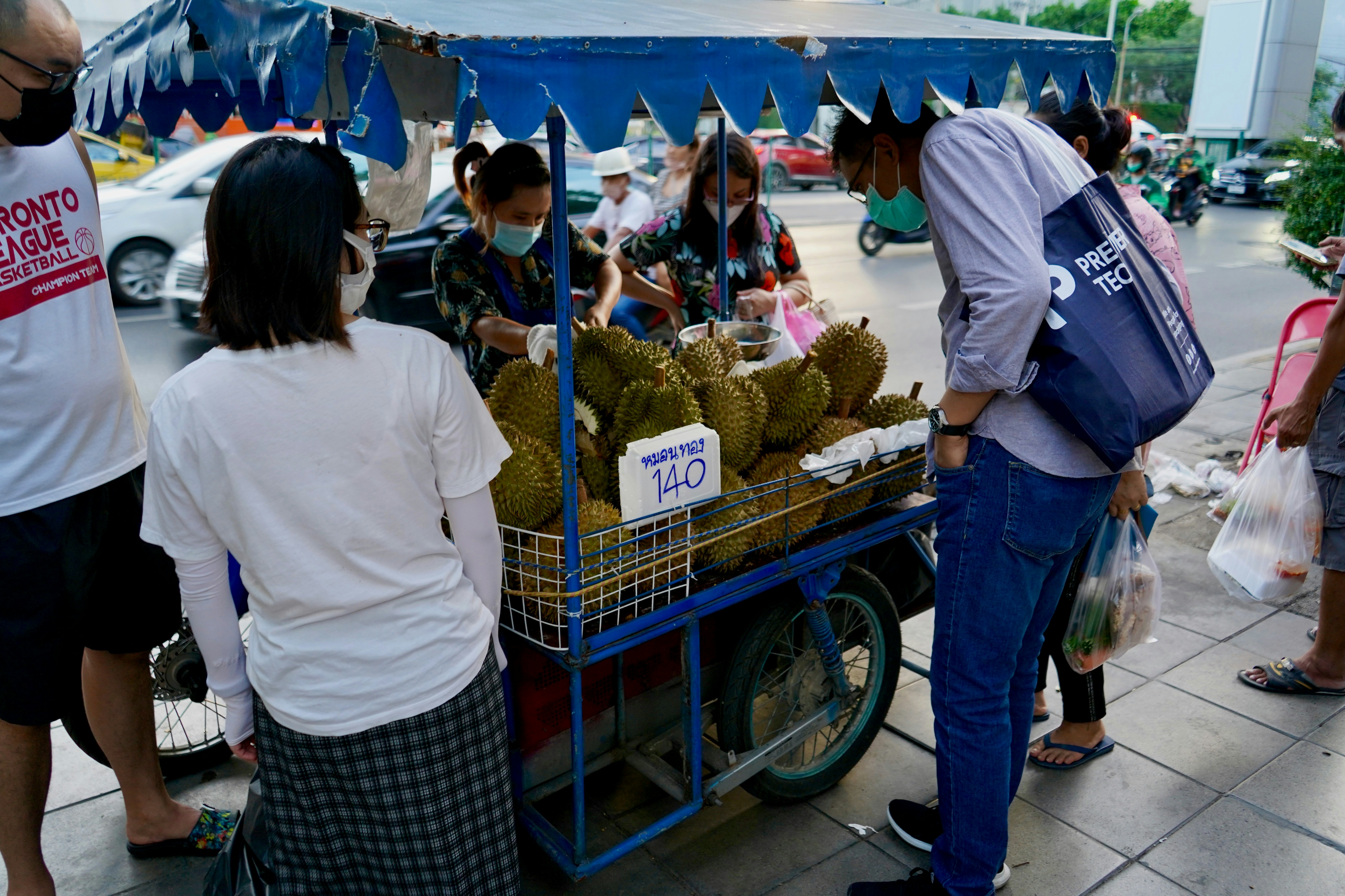 Durian fruit vendor