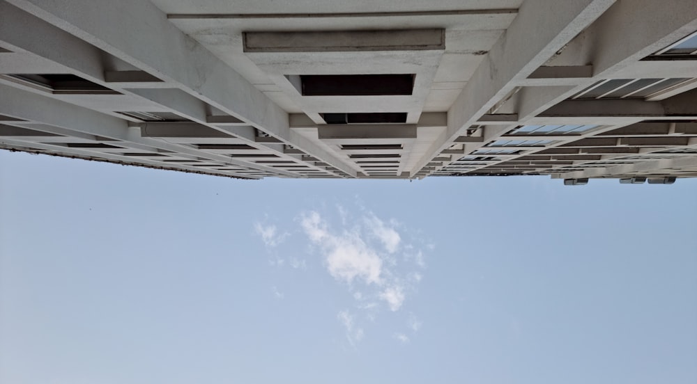 a building with a blue sky