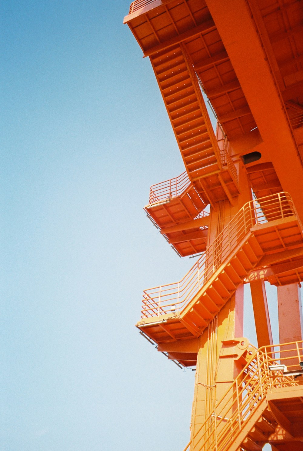 a large orange building