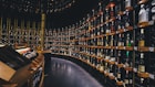 a long row of bottles