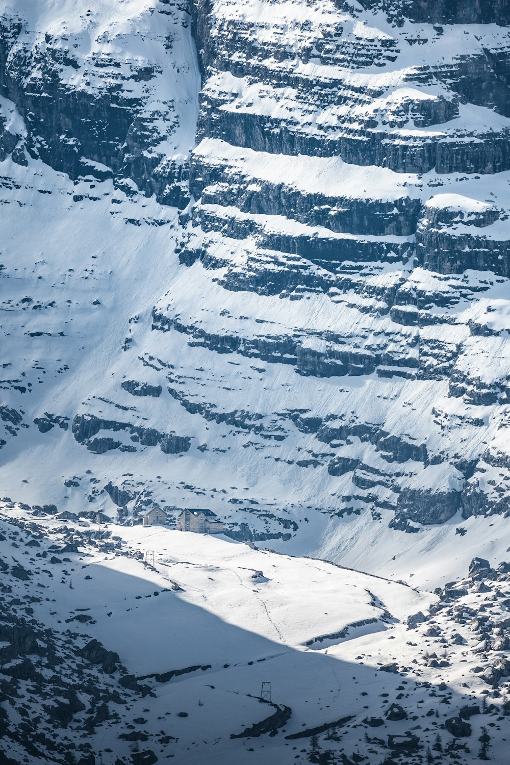 a mountain covered in snow