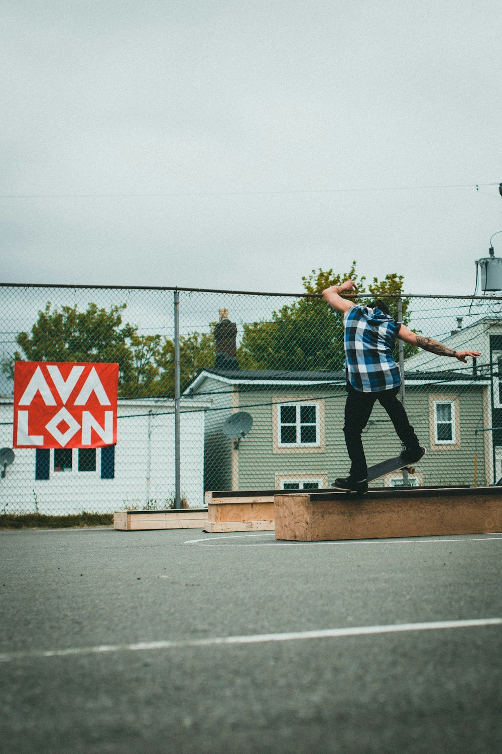 a person skating on a ramp