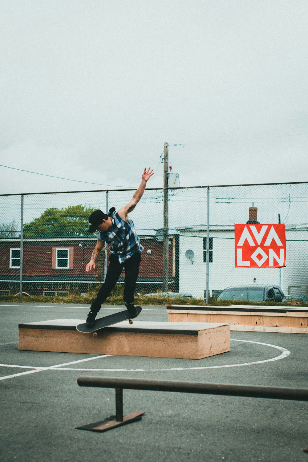 a man skating on a ramp