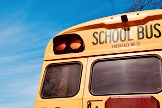 the back of a school bus