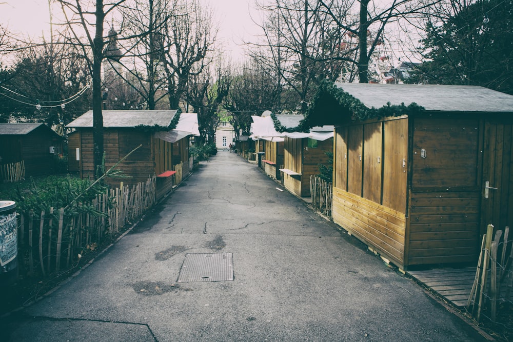 a row of sheds