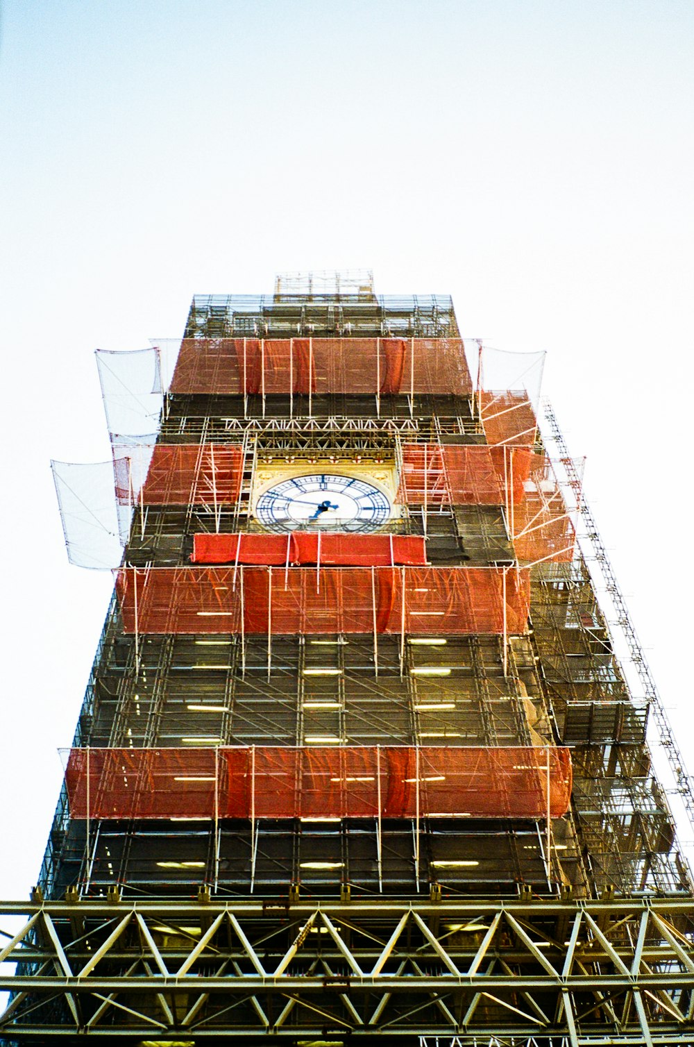 a clock on a tower