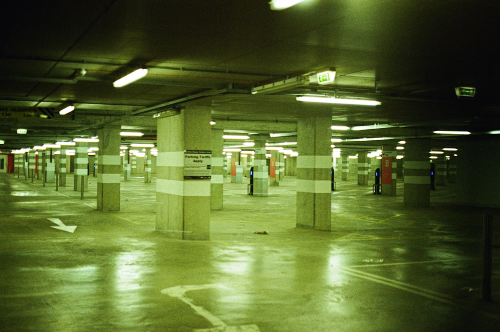 a large empty parking garage