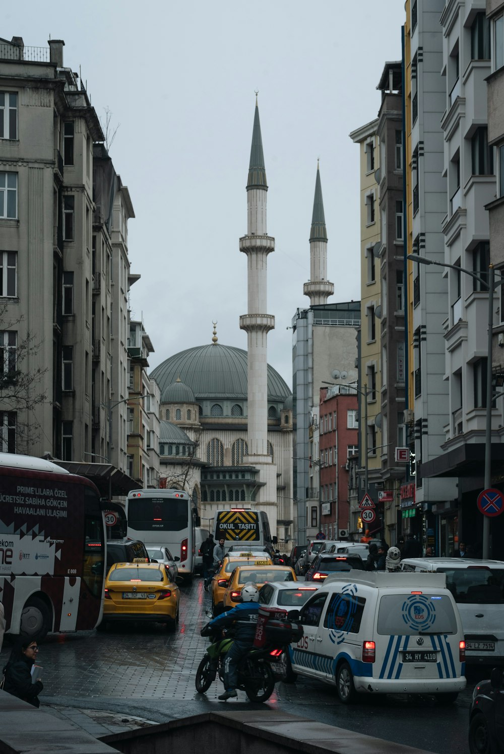 a busy city street