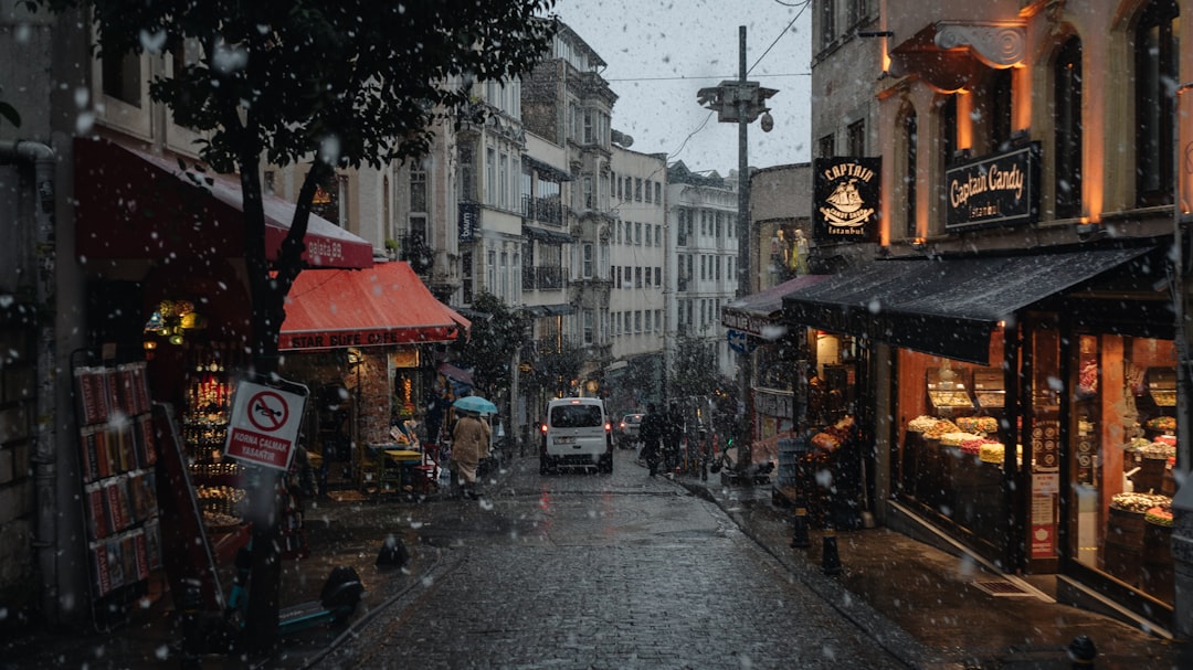 a street with buildings and shops,