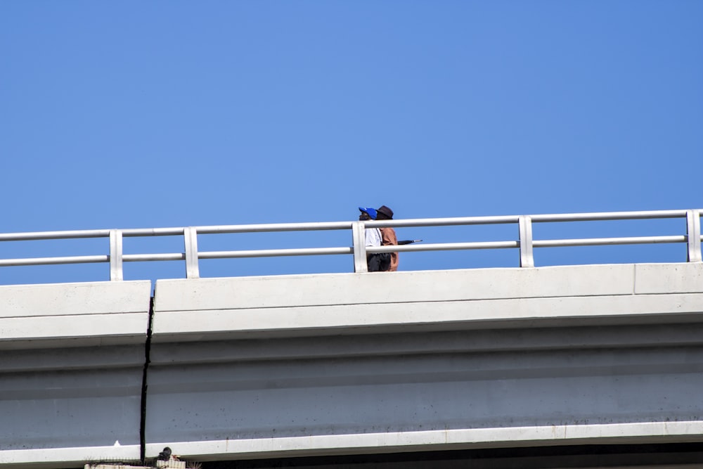 a person standing on a roof