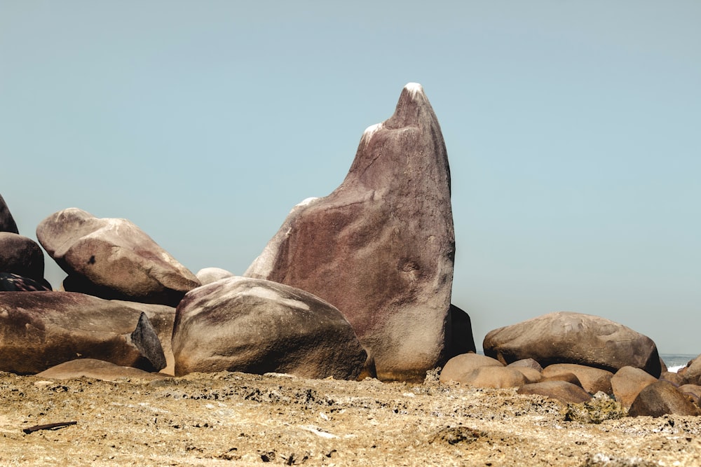 a group of large rocks