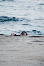 a person lying on a surfboard on a beach