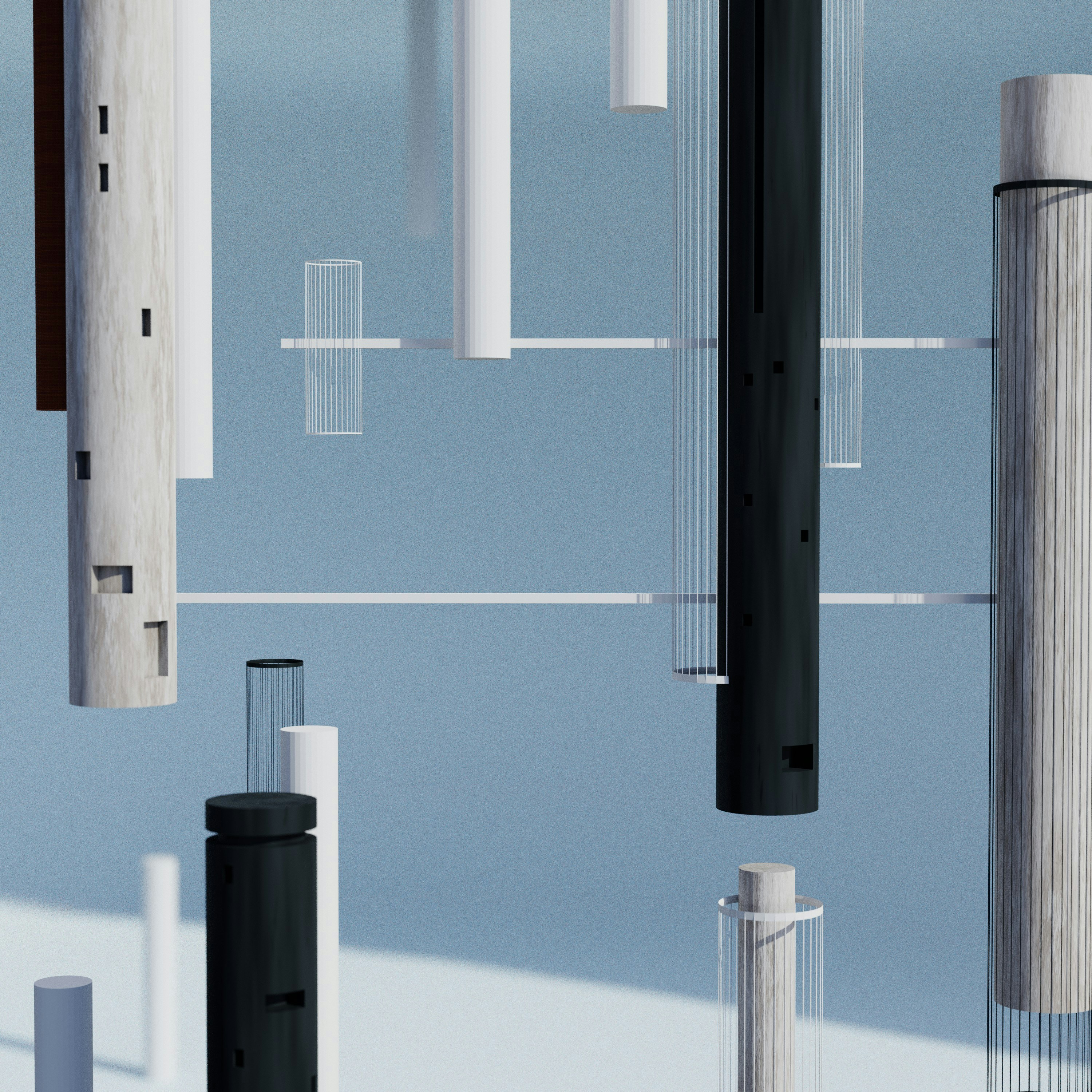 A 3D model of a futuristic city