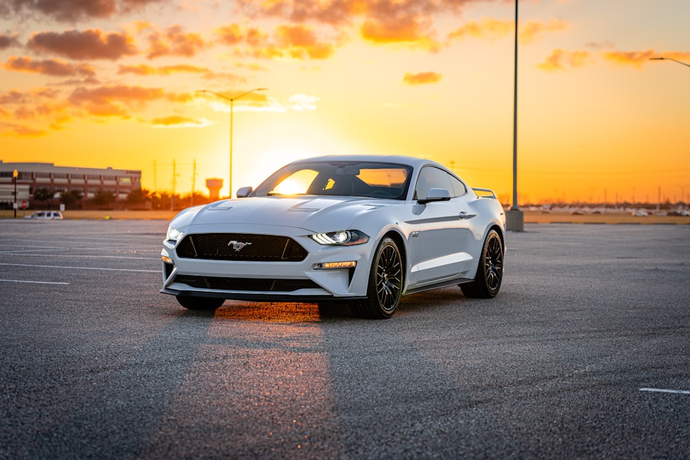 a white sports car