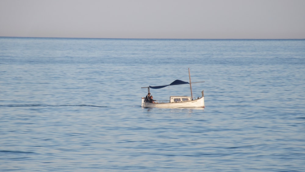 a boat sailing in the sea