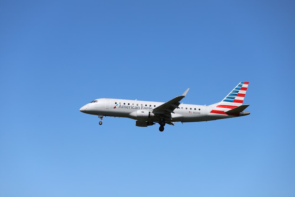 an airplane flying in the sky