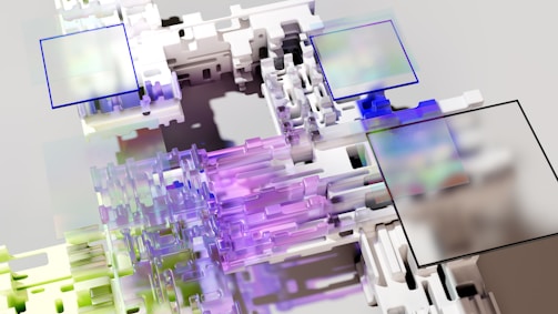 An abstract image of blockchain infrastructure.