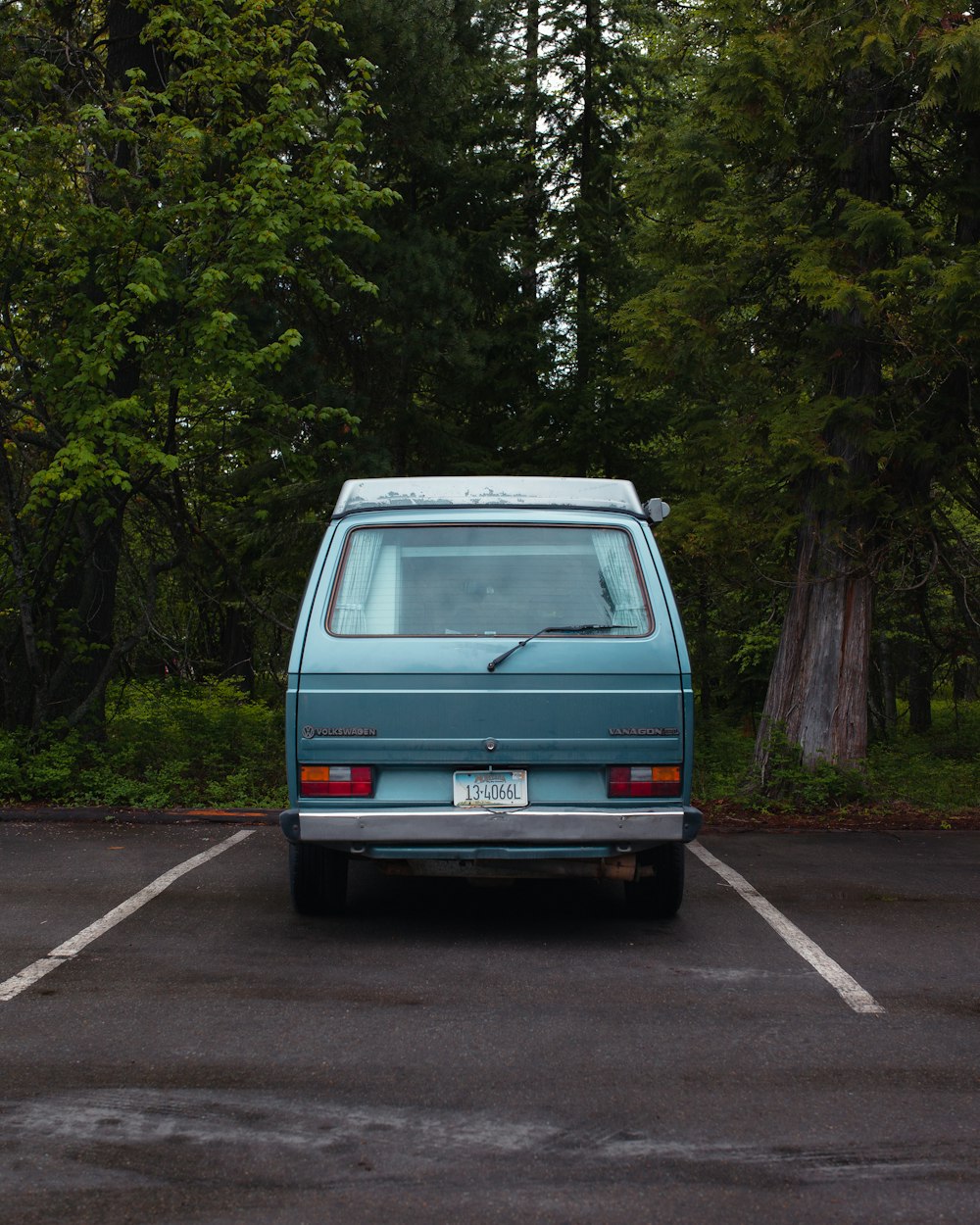 a car parked in a parking lot