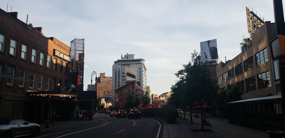 a street with buildings on either side