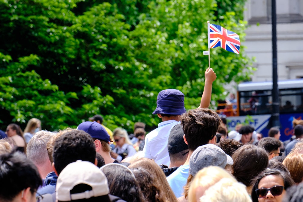 a crowd of people