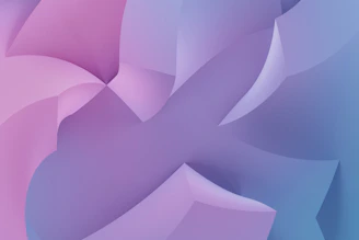 Symbolic abstract shapes suggesting feminine forms and connection, rendered in deep purple hues