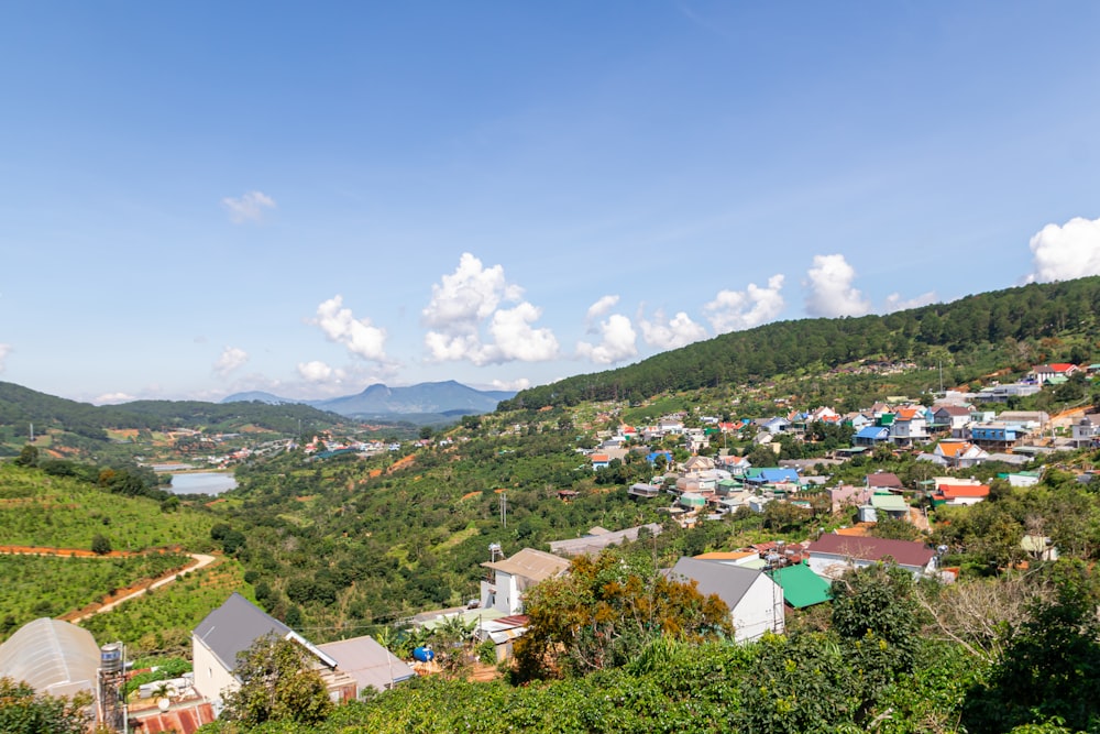 a town with many buildings