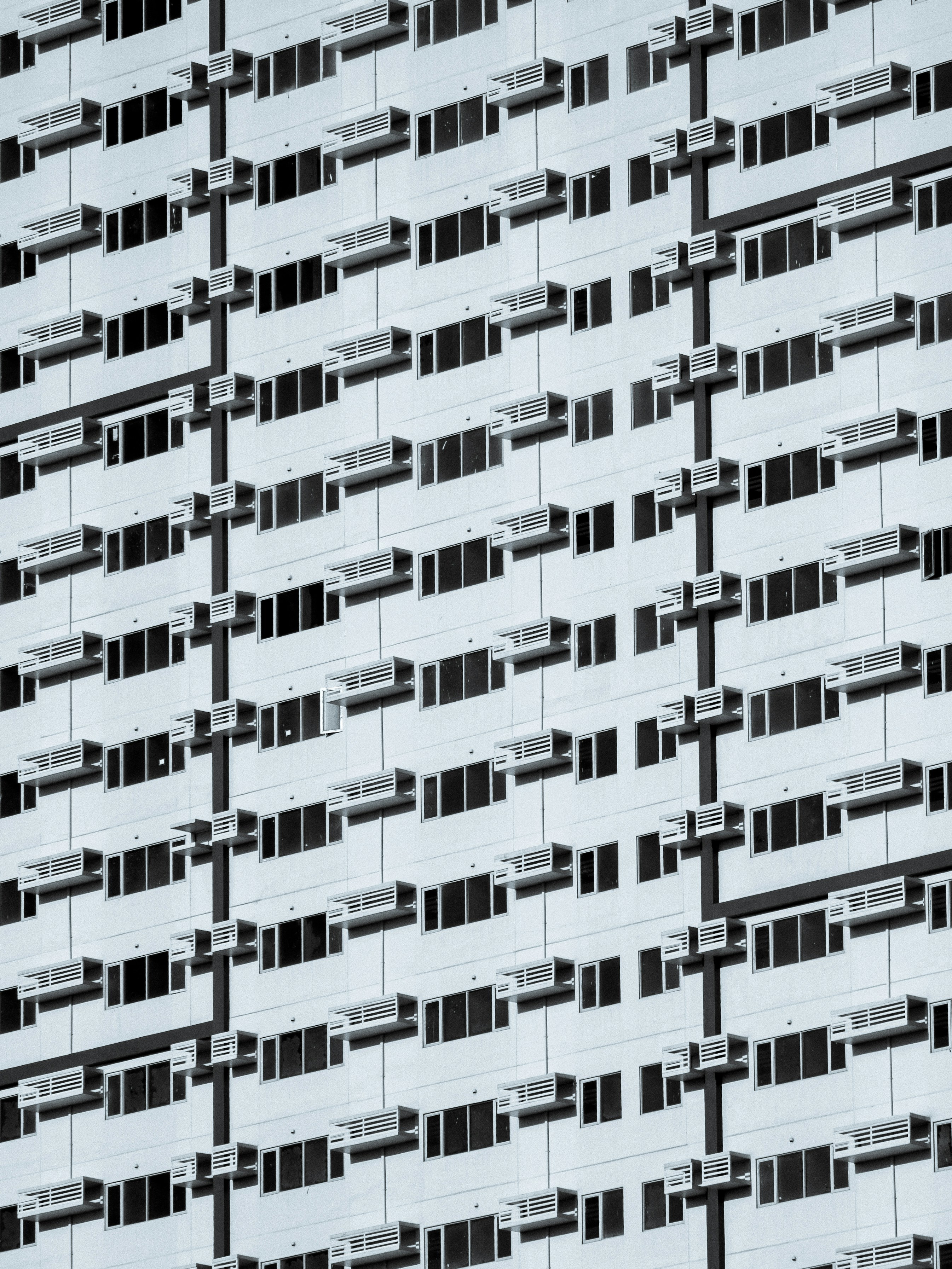 a building with many windows