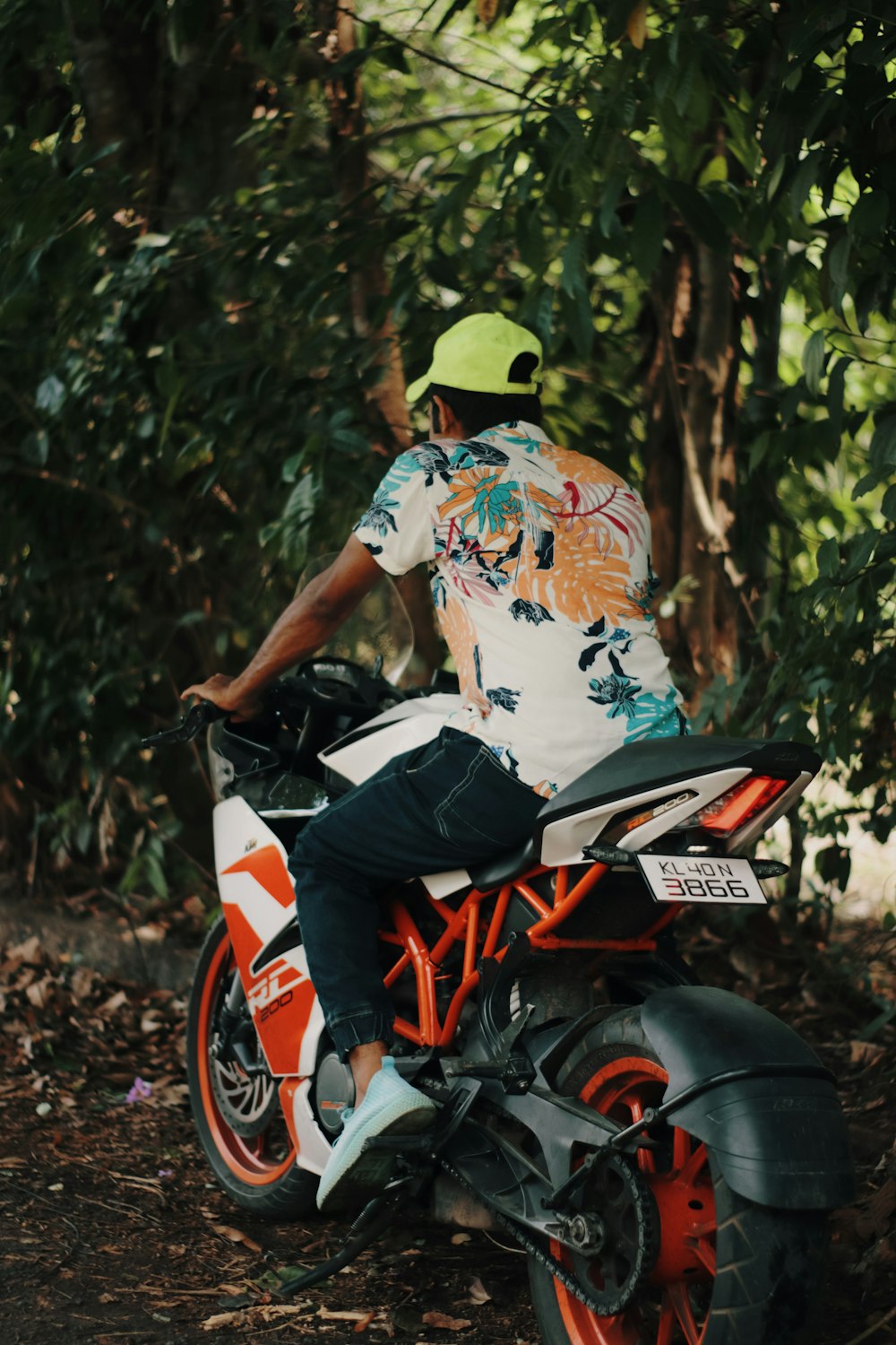 a man riding a motorcycle