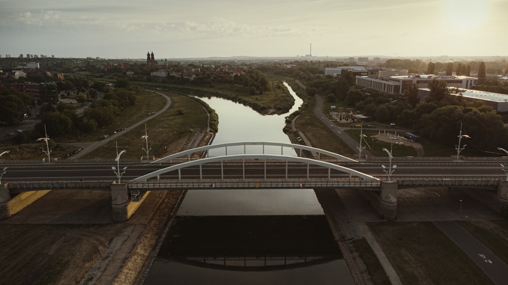 a bridge over a river