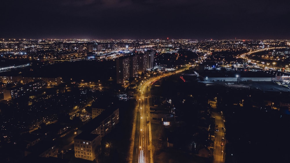 a city at night