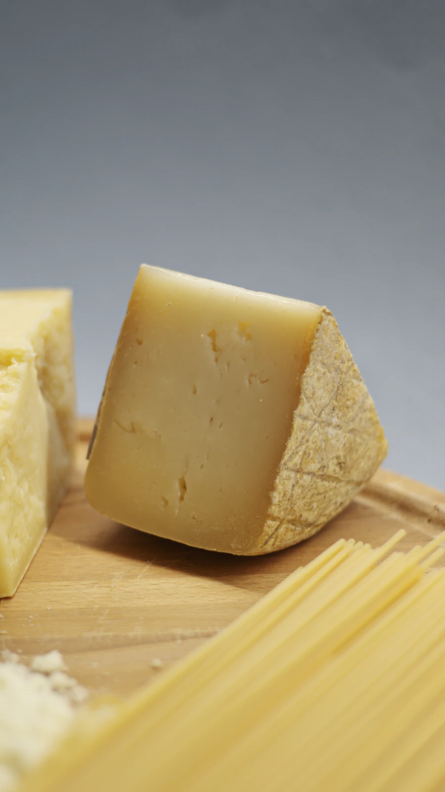 A block of white cheese