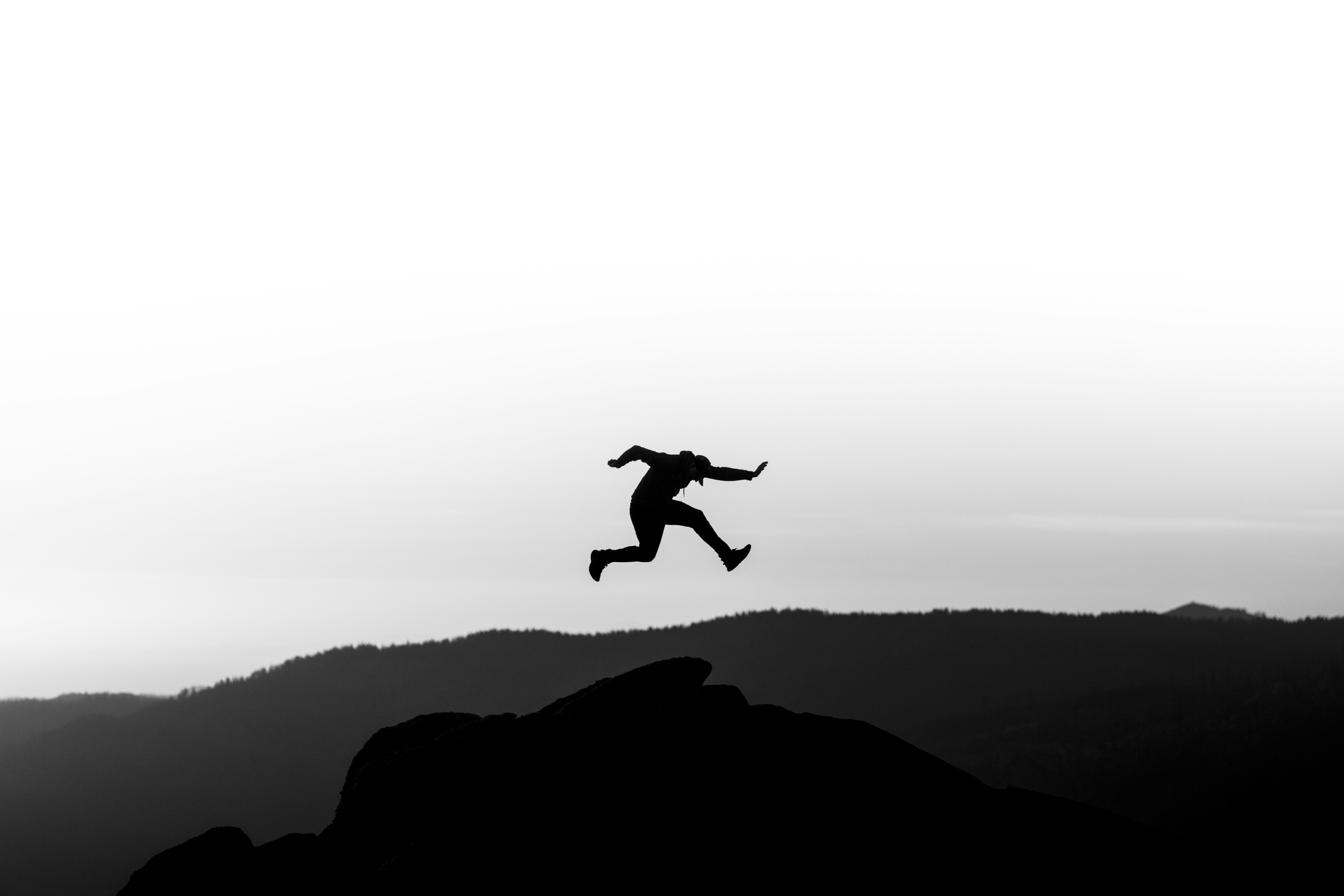 Person jumping in celebration